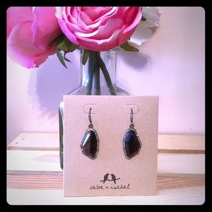 Rebel Red Tiger Eye Drop Earrings